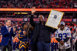 Former Syracuse defensive end Dwight Freeney has been selected to the Pro Football Hall of Fame. On Nov. 3, during an SU football game against Boston College, Freeney was honored for his College Football Hall of Fame induction. 